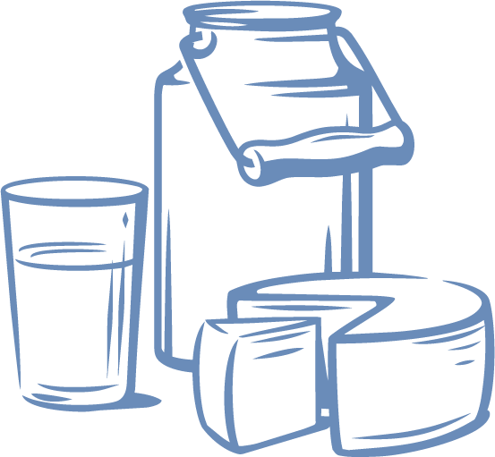 Milk production illustration